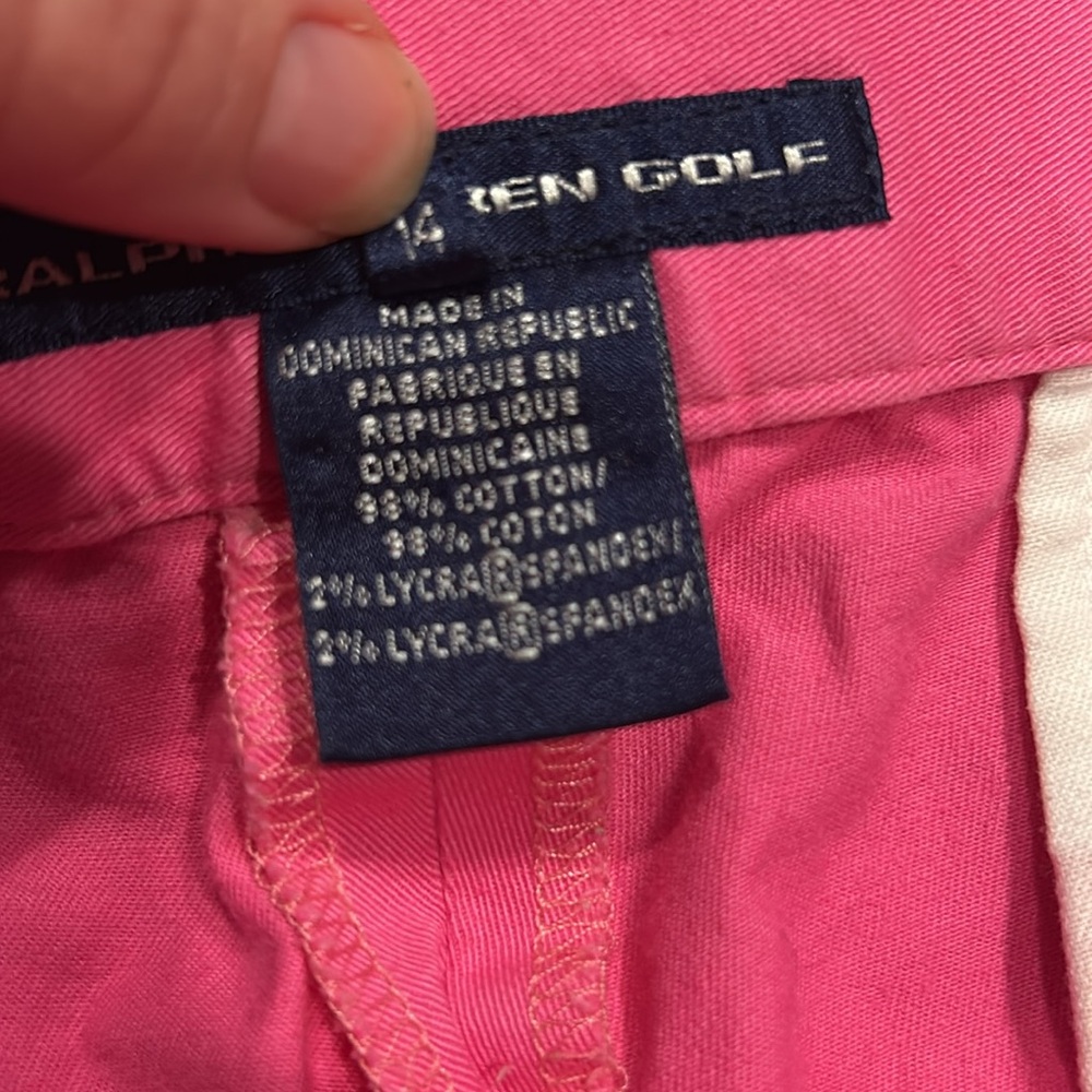 [Ralph Lauren Golf] Bright Pink Golf Shorts - Size 14 - Picture 3 of 4